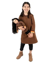 Leveret Big Girls Matching Doll Long Sleeve Tunic Sweatshirt Dress