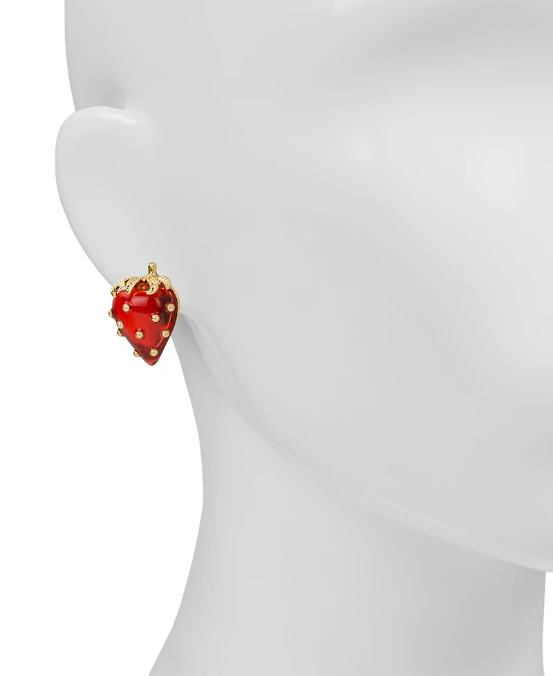 Patrica Nash Gold-Tone Plated Strawberry Button Post Earrings