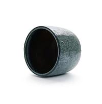 LuxenHome Marina Gray 15.75-Inch Round Ceramic Planter