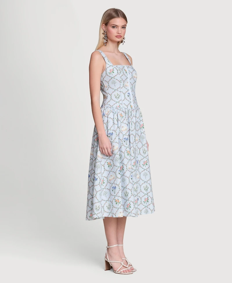 Avec Les Filles Women's Corset Top Midi Dress