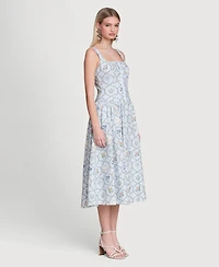 Avec Les Filles Women's Corset Top Midi Dress