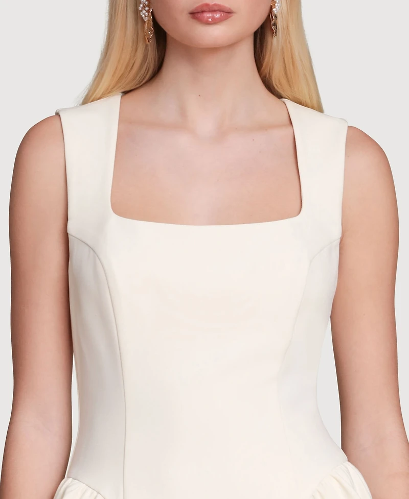 Avec Les Filles Women's Hip Flounce Mini Dress