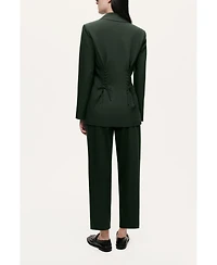 Nocturne Women's Forest Cropped Cigarette Trousers