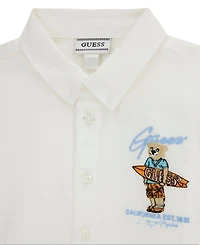 Guess Baby Boys' Short-Sleeve Poplin Shirt and Cargo Shorts, 2-Piece Set