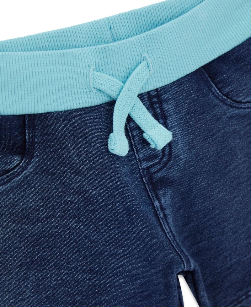 Guess Baby Boys' Short-Sleeve T-Shirt and Knit Denim Shorts Set, 2-Piece Set