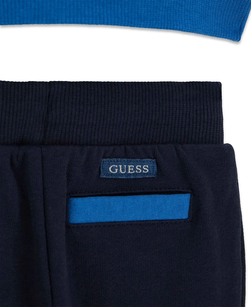 Guess Baby Boys' Long-Sleeve Top and Cargo Sweatpant, 2-Piece Set
