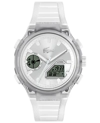 Lacoste Men's LC33 White Silicone Strap Watch, 44.8mm
