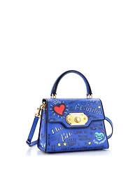 Pre-Owned Dolce & Gabbana Small Welcome Top Handle Bag Printed Leather