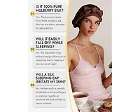 Silksilky Pure Silk Bowknot Tie Bonnet