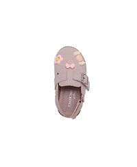 Bebe Little Girls Girl's Fashion Mule Sandals – Dressy Shoes with Playful Charm Details