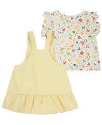 Levi's Baby Girls' Short-Sleeve T-Shirt and Skirtalls Set, 2-Piece Set