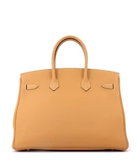 Pre-Owned HERMES Birkin 35 Handbag Brown Togo with Gold Hardware