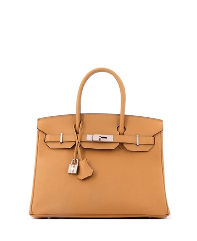 Pre-Owned HERMES Birkin 30 Handbag Brown Epsom with Palladium Hardware