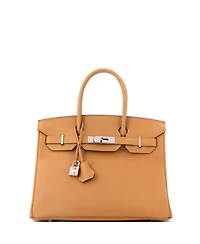 Pre-Owned HERMES Birkin 30 Handbag Brown Epsom with Palladium Hardware