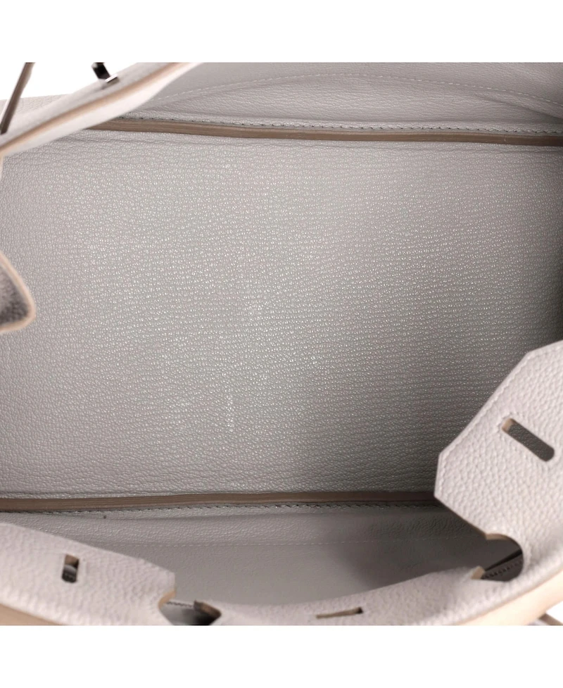 Pre-Owned HERMES Birkin Handbag Grey Togo with Palladium Hardware