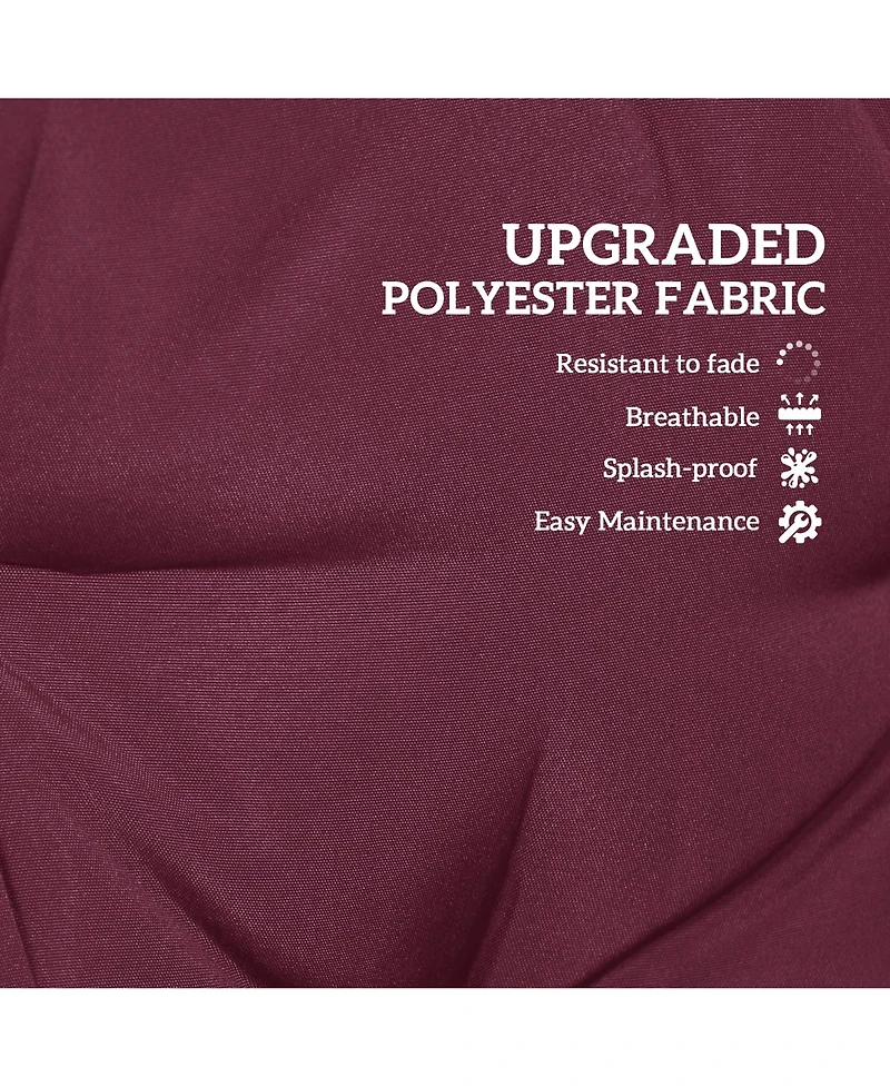 Outsunny Indoor Outdoor Chair Cushions with Back, Pillows