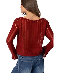 Edikted Women's Sagir Sheer Ladder Knit Top