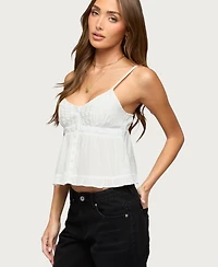 Edikted Women's Halsey Ruffle Tank Top