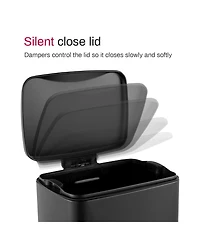 Mega Casa 8 Gallon Rectangular Matt Rectangular Kitchen Trash Can