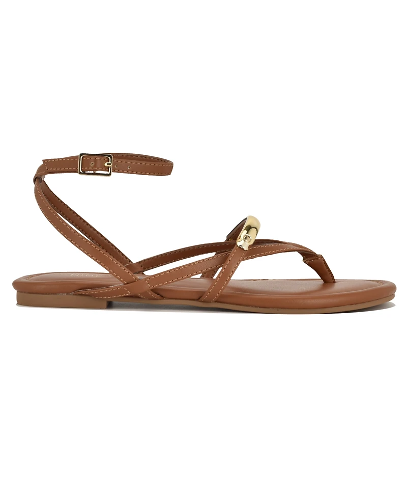 Nine West Women's Bretta Ornamented Strappy Flat Sandals