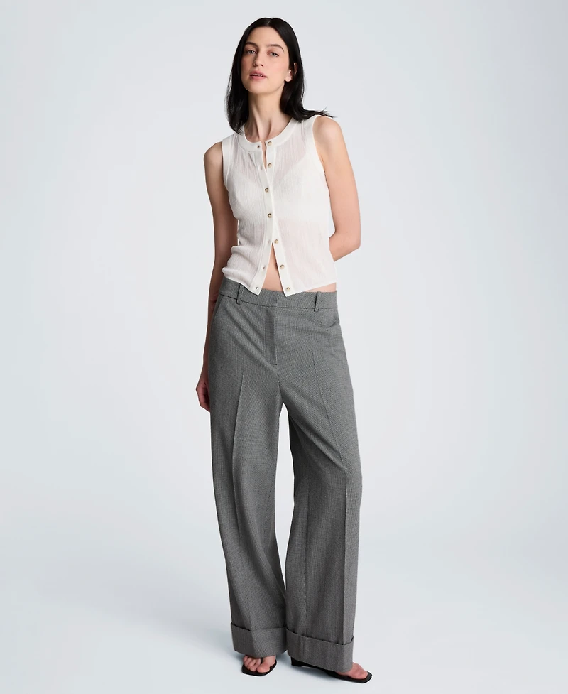 Kenneth Cole Women's High-Rise Wide-Leg Pants