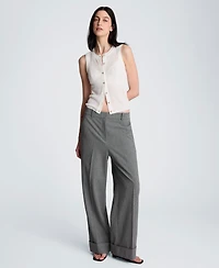 Kenneth Cole Women's High-Rise Wide-Leg Pants