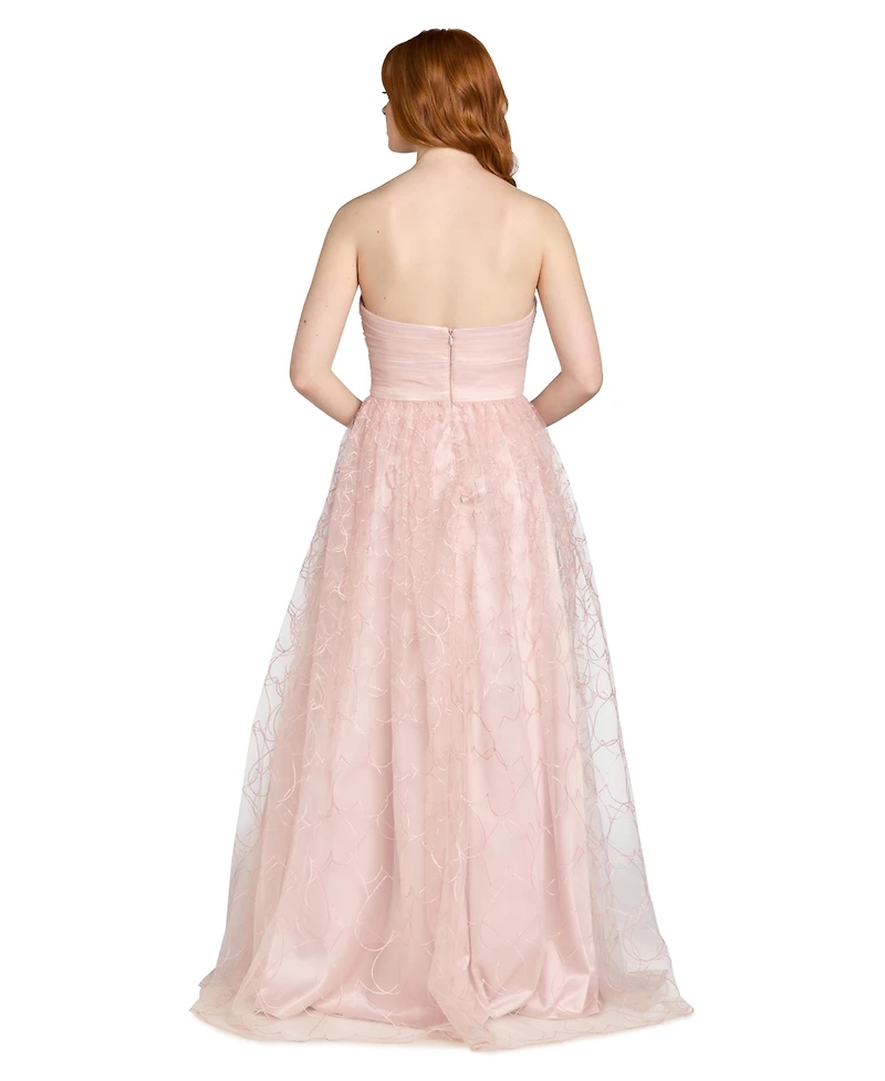 Morgan & Company Juniors' Strapless Keyhole Ball-Gown