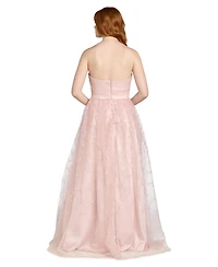 Morgan & Company Juniors' Strapless Keyhole Ball-Gown