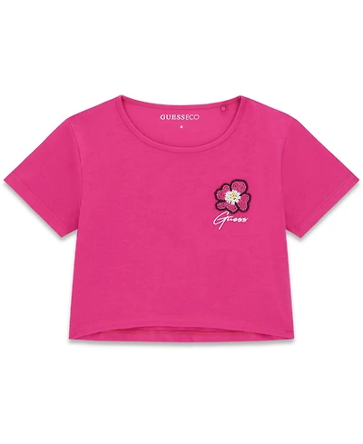 Guess Girls' 7-16 Embroidered Short-Sleeve T-Shirt