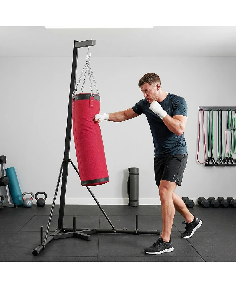 Soozier 72.8"-90.9" Adjustable Freesding Punching Bag with Sd,