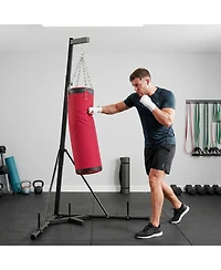 Soozier 72.8"-90.9" Adjustable Freesding Punching Bag with Sd,