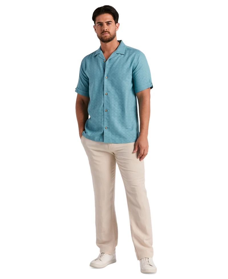 Cubavera Men's Geometric Dobby Print Shirt