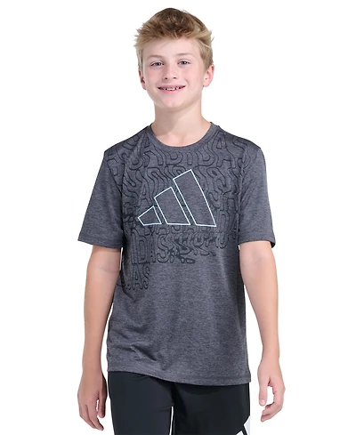 adidas Boys 8-20 Short-Sleeve Melange Lineage T-Shirt