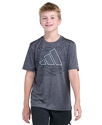 adidas Boys 8-20 Short-Sleeve Melange Lineage T-Shirt