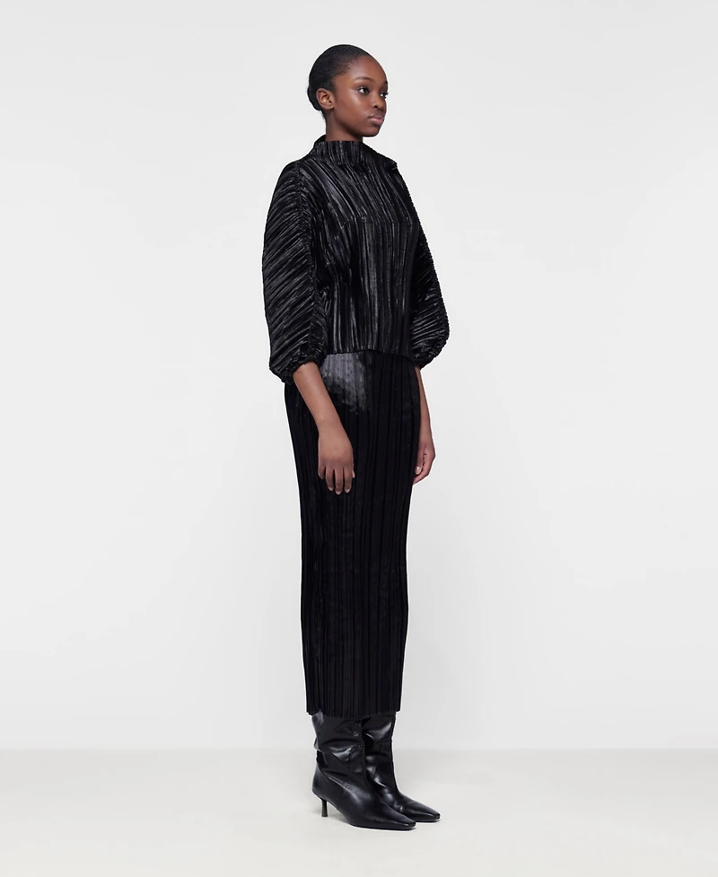 Leem Women's Plisse Batwing Top