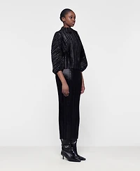 Leem Women's Plisse Batwing Top