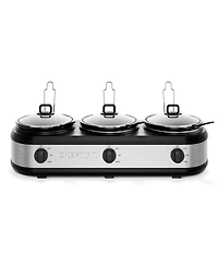 Chefman 2.5-Quart Each Triple Slow Cooker and Buffet Server