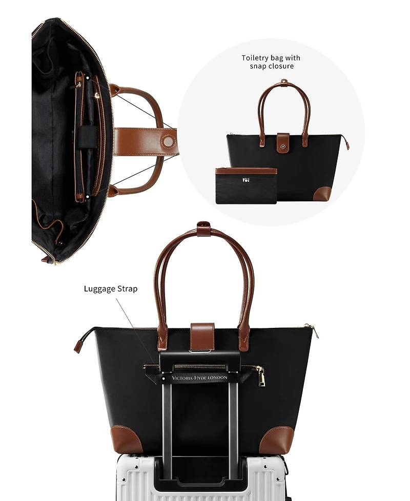 Women's Tote Nylon Top Zip Large Lifestyle Bag Eve Victoria Hyde