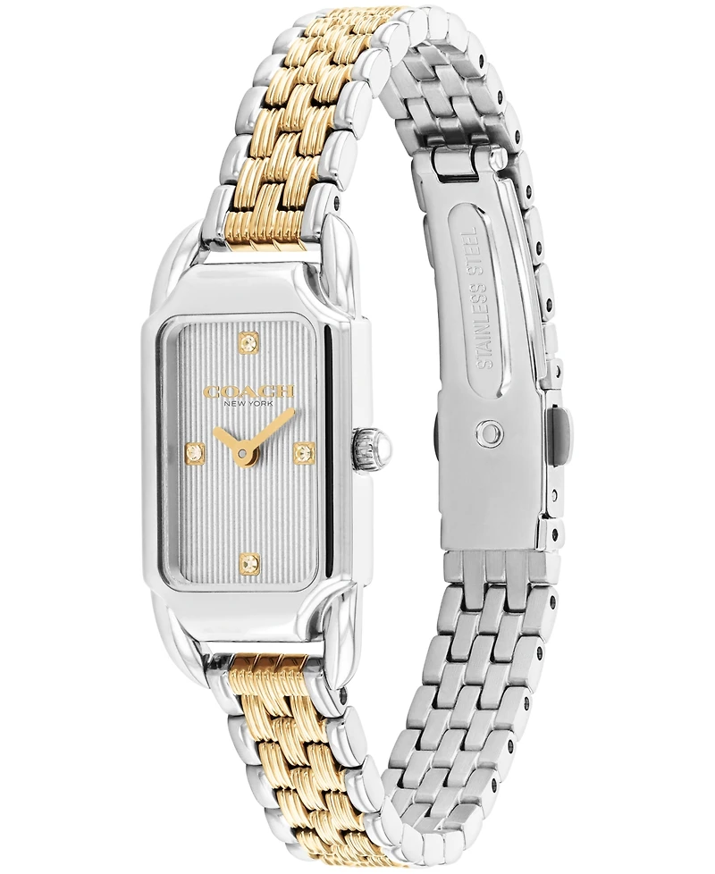 Coach Women's Cadie Two Tone Stainless Steel Bracelet Watch, 17.5mm