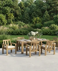 Mansfield 7-Pc. Outdoor Dining Set (1 Dining table + 6 Dining chairs), Created for Macy's
