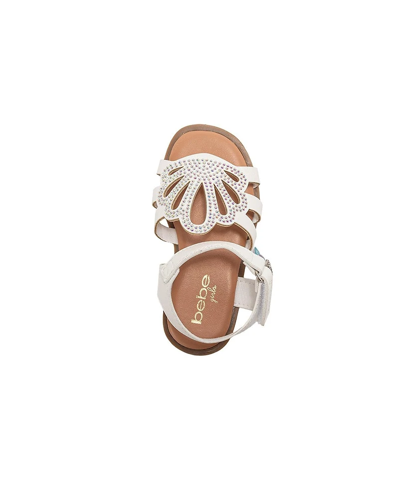 Bebe Big Girls Fashion Sandals – Dressy Shoes with rs Logo and Hanging Charms