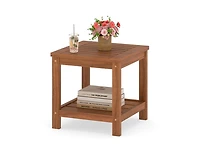 Slickblue Patio 2-Tier Outdoor Side Table with Lower Storage Shelf