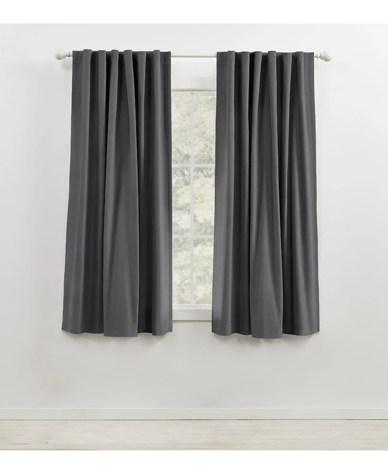 Lauren Ralph Lauren Velvety Room Darkening Back Tab Rod Pocket Curtain Panel