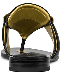 Donna Karan New York Women's Velvet Flat Thong Sandals