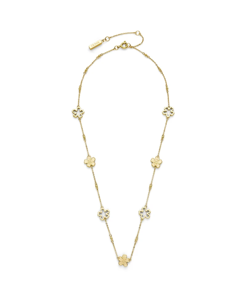 Olivia Burton Women's Forget Me Not Gold Tone Stainless Steel Necklace