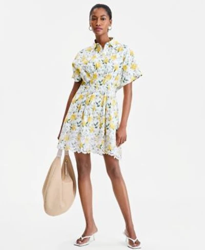 On 34th Womens Cutwork Hem Mini Shirtdress Macys Exclusive