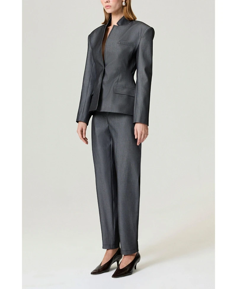 Nocturne Women's Structured Padded High-Neck Jacket