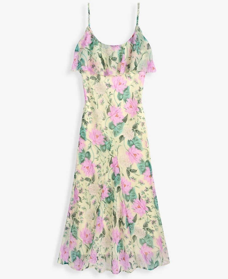 On 34th Women's Lena Lotus Printed Chiffon Ruffled Maxi Dress, Macy's Exclusive