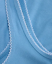 On 34th Women's Button-Down Contrast-Stitch Rib Tank Top, Macy's Exclusive