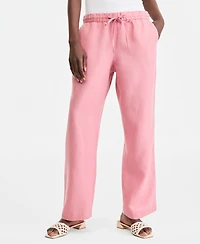Charter Club Women's 100% Linen Drawstring Pants, Created for Macy's